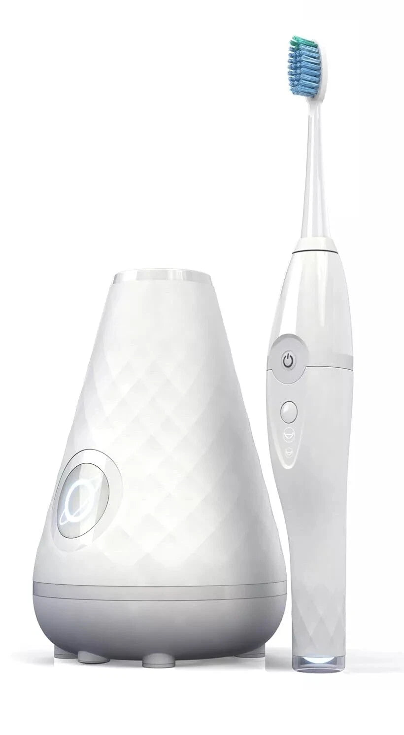 Clean UMMA DIAMOND Sonic Toothbrush with UV Sanitizing Cleaning Station WHT