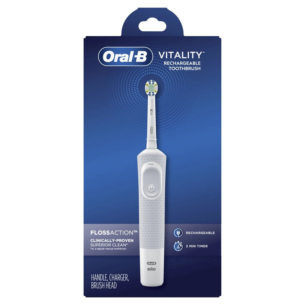 Vitality Electric Toothbrush - FlossAction, Rechargeable, White